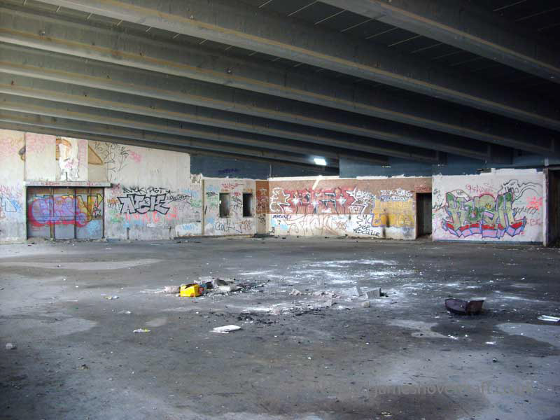 A recce of the derelict buildings of the old Boulogne Hoverport - Inside the terminal building (N Levy).